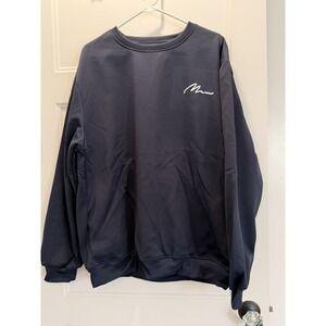 Men's Fleece Sweatshirt Lot Of 2 XL Navy & Gray Pullover Sherpa Lined NEW